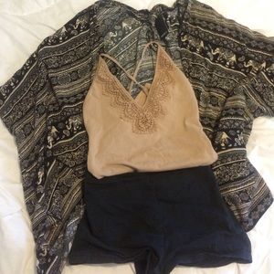 Boho chic elephant kimono cardigan