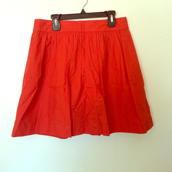 Orange Banana Republic mini flare skirt