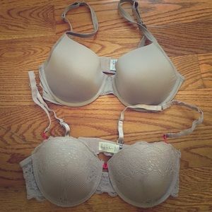 💜Two taupe bras for $15💜