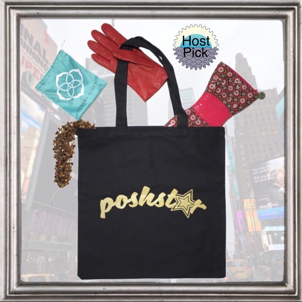 POSHST⭐️R lightweight canvas tote in Black NWOT