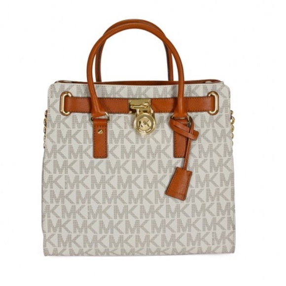 Authentic Michael Kors Large Vanilla Hamilton Tote