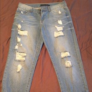 Rolled up skinny jeans & Signorelli piece shirt