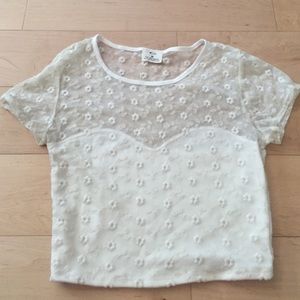 Urban outfitters lace flower crop top