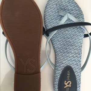 Yosi Samara two tone flip flop thong size 6