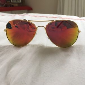 Orange polarized aviator sunglasses! Brand new