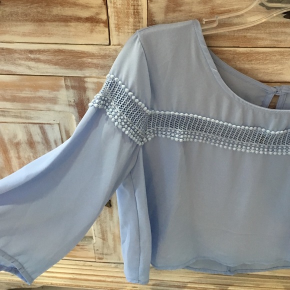 NWOT "Periwinkle" chiffon top - Picture 2 of 3