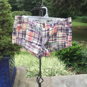 AE madras plaid shorts