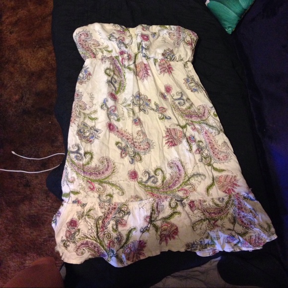 O'neill paisley strapless cover up