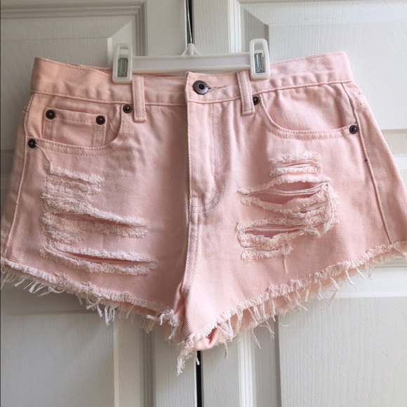 Forever21 high waisted distressed denim shorts