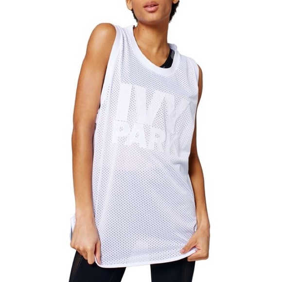 Ivy Park White Mesh Top