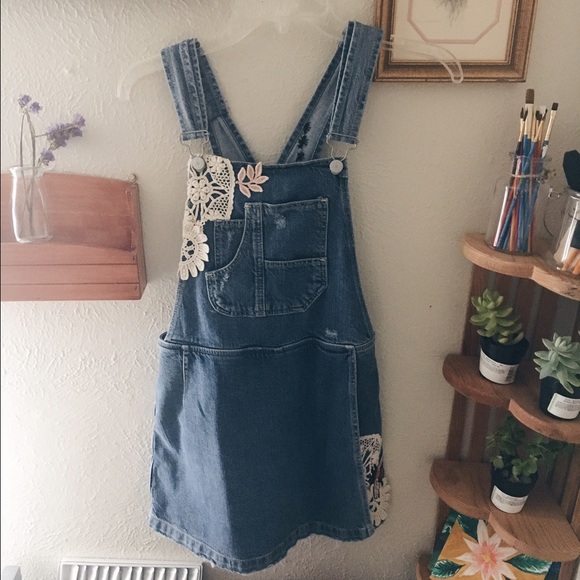 BWT Zara denim overall dress
