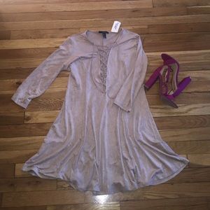 New sexy suede skater dress!