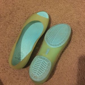 Green jelly crocs