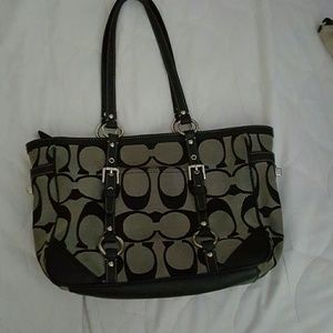 Coach Bag, Black And Gray - image 1