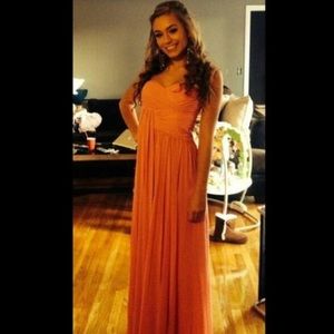 Coral Chiffon Special Occasion Gown