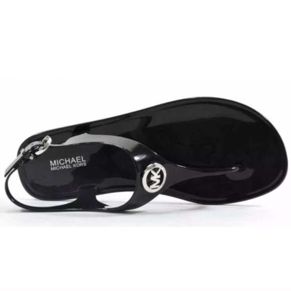 Michael Kors silver MK logo jelly sandal - Picture 4 of 4