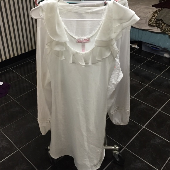 Oscar De La Renta Pink Label Night Gown w/Ruffles