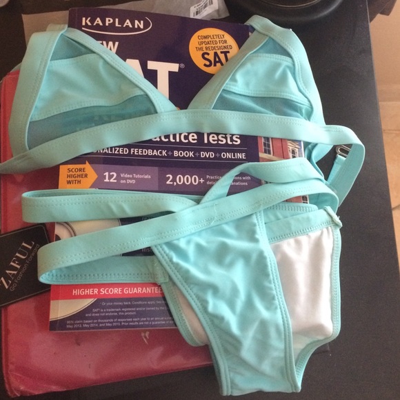 Bandage bikini. Blue