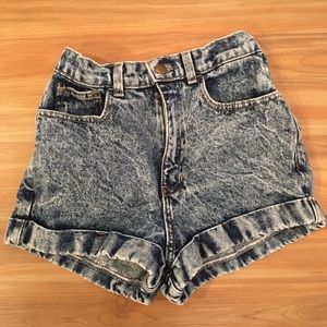 American apparel acid washed shorts
