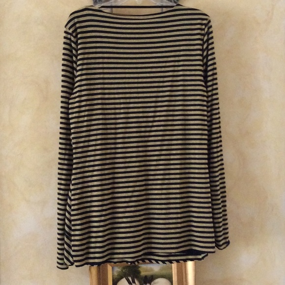 Gold & Black Striped Sweater - Picture 2 of 4
