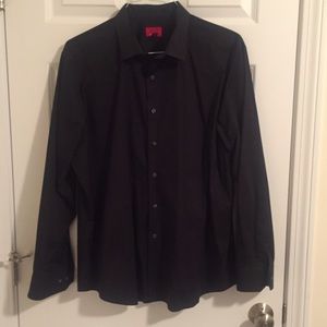 Mens Afani slim fit stretch button down shirt