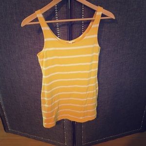 Yellow and white striped dress