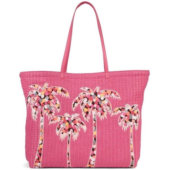 🚫SOLD🚫Vera Bradley Straw Tote in Pixie Confetti - Picture 1 of 2