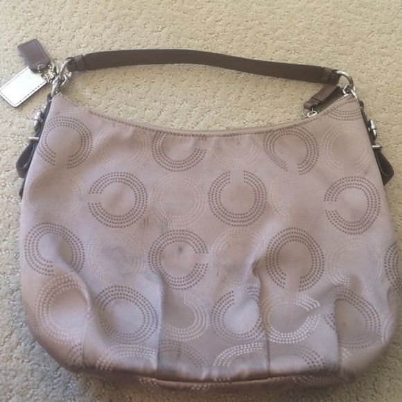 authentic coach madison dot tan purse - Picture 2 of 4