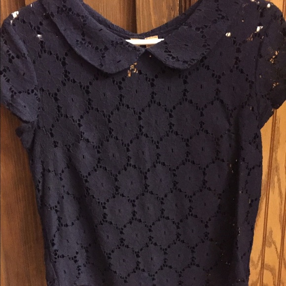 Eyelet navy blouse!