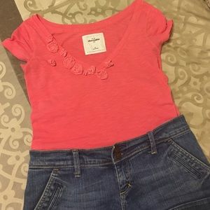 Abercrombie pink v-neck