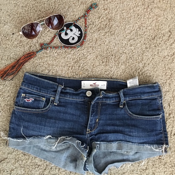 Dark wash Hollister cut off shorts