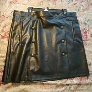 Faux Leather Skirt