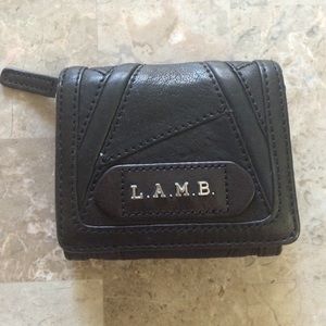L.A.M.B black leather wallet