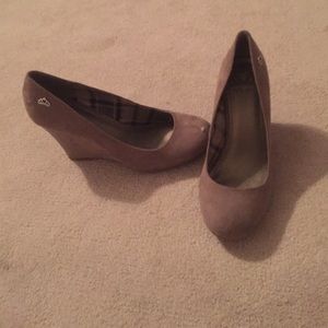 Suede wedges