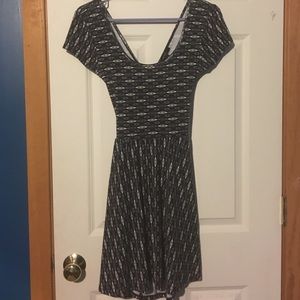 Small black, grey and white dress