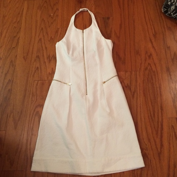 White Calvin Klein halter dress