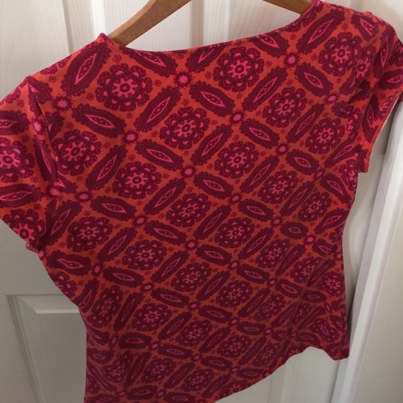 Ann Taylor | Pink & Orange Blouse - Picture 3 of 4