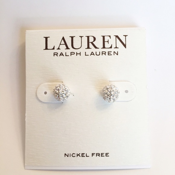 SOLD in bundle Ralph Lauren Silver Crystal Stud - Picture 2 of 3