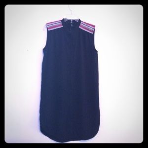 H&M Button Up Top with Patterned Shoulders