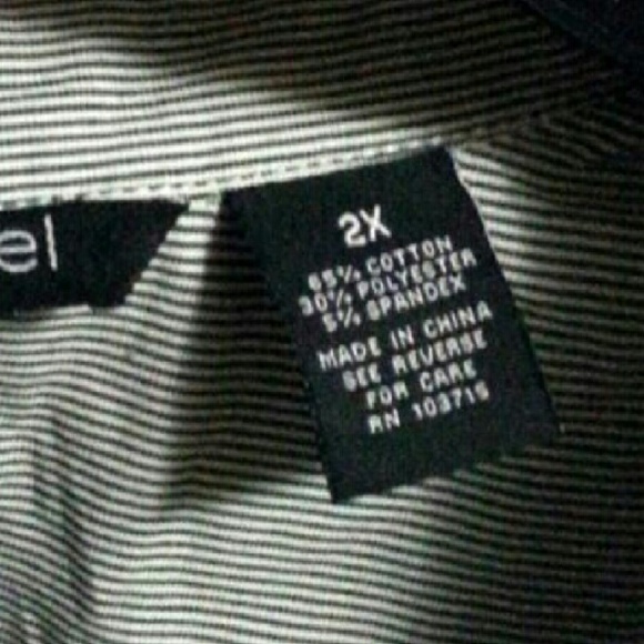 Black and White Striped Button Down Shirt - Picture 4 of 4