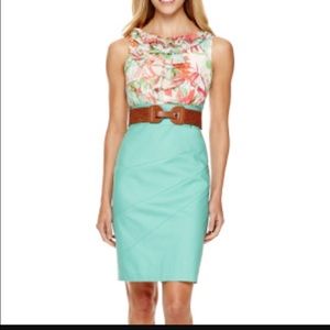 ALYX Sleeveless Ruffle Front Sheath Dress