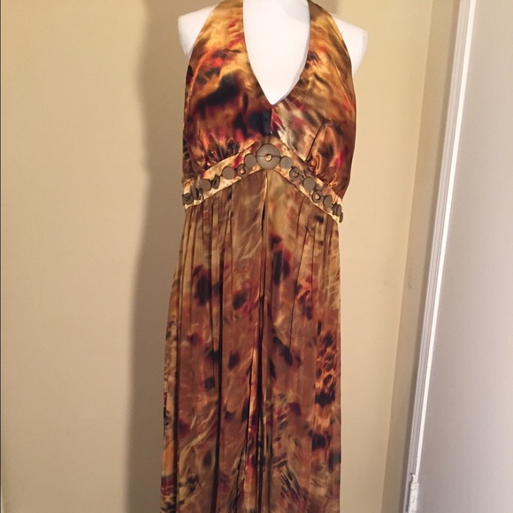 Multi color Halter Dress - Picture 1 of 2
