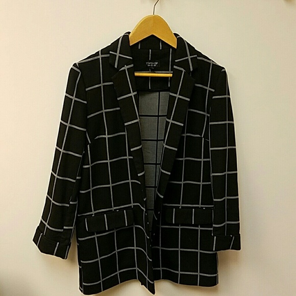 black and white Topshop blazer