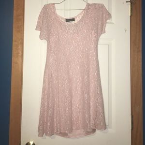 Vintage Pink Lace Dress