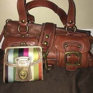 Coach handbag with matching wallet
