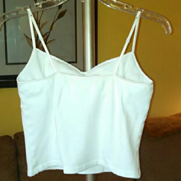 Sale! Vintage 1990s White Camisole Crop Top - Picture 2 of 4
