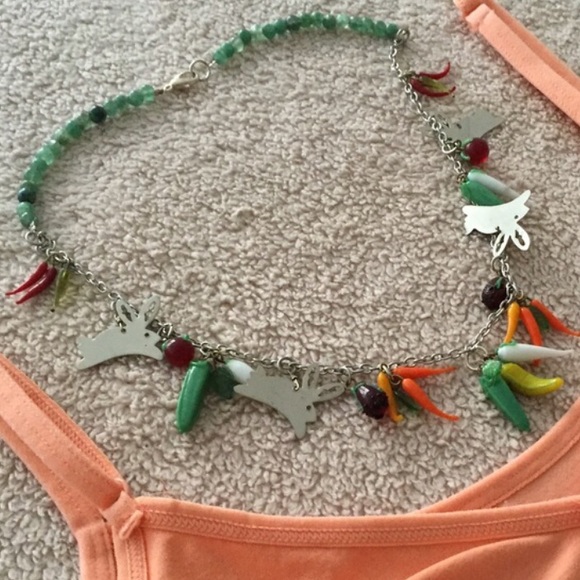 Handmade Vintage Boho Vegetable Garden Necklace