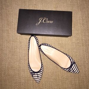 Striped ballet flats NWT