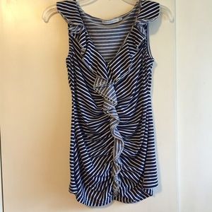 Ruffled striped top - LAST CHANCE gonna donate!