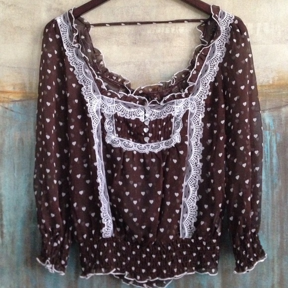 Bebe Silk Top Size Small